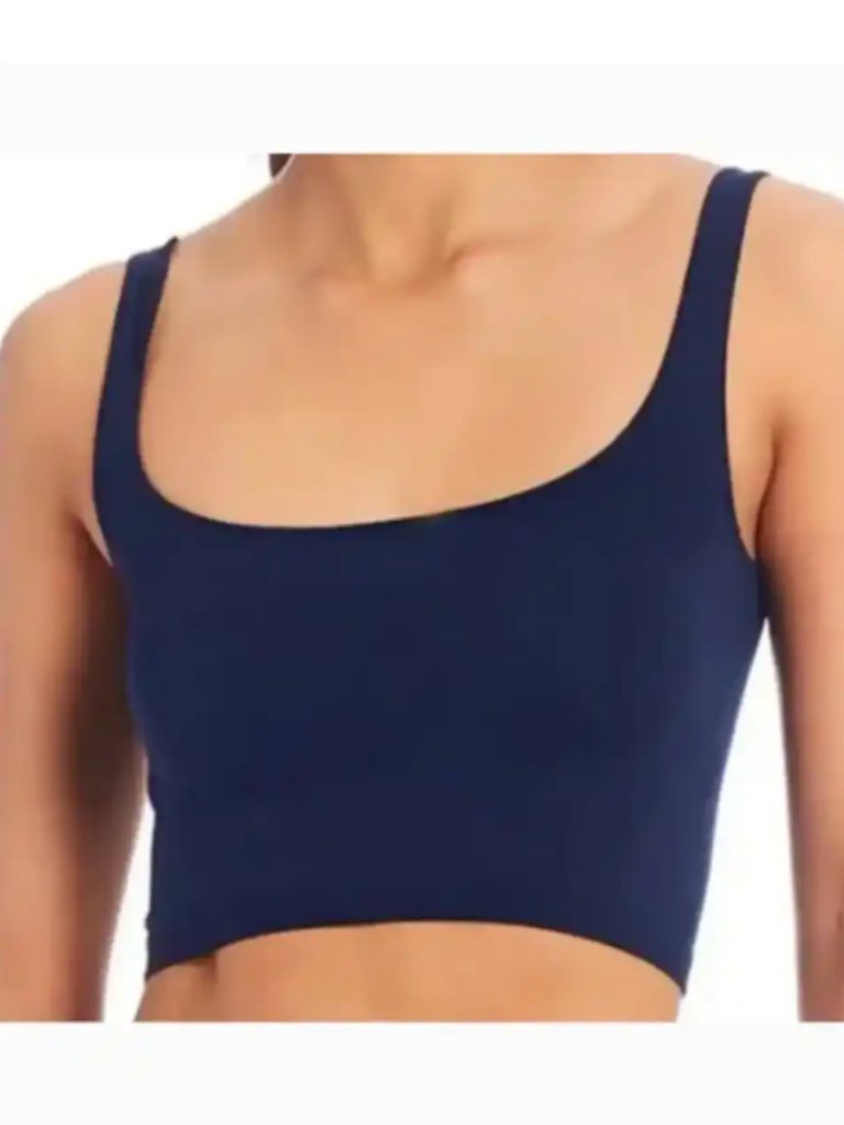 Free People Scoop Neck Crop - Navy